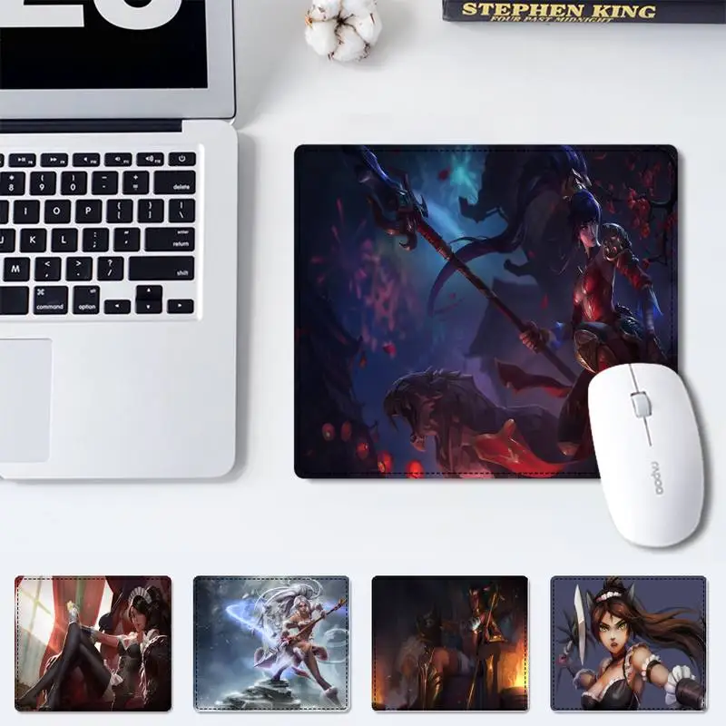 

Cheap LOL Nidalee Mouse Pad Small Pads Family Laptop Gamer Rubber Mouse Mat MousePad Desk Gaming Mousepad Cup Mat