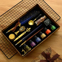 exquisite wood dip pen wax sticks set calligraphy feather pen glass dip pen wedding invitations letters writing supplies