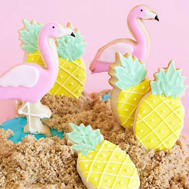 Тропические формы для печенья форма фламинго ананаса из нержавеющей стали