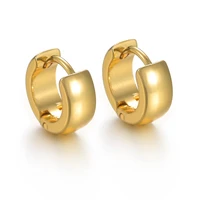 gold color small round hoop earrings korean geometry metal earrings for women female ear studs 2021 trend fashion jewelry gifts