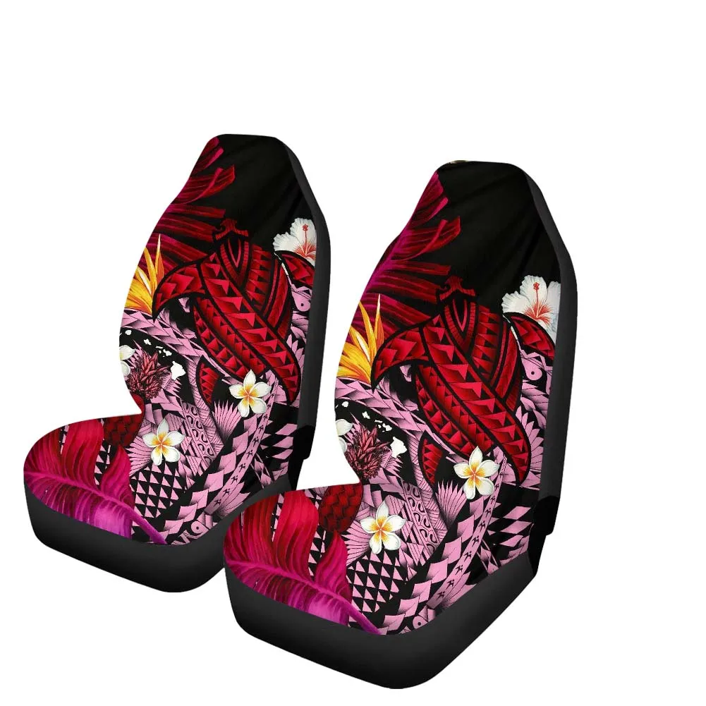 

Car Front Seat Cover Polynesian Plumeria Banana Leaves Auto Seat Protector Polynesian Plumeria Tribal Print Car Seat Protector