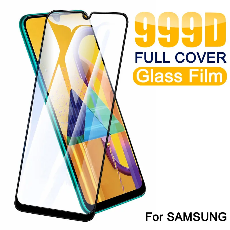 Закаленное стекло 999D для Samsung Galaxy A30 A50 защитная пленка экрана A10 A20 A40 A60 A70 A80 A90 M10 M20