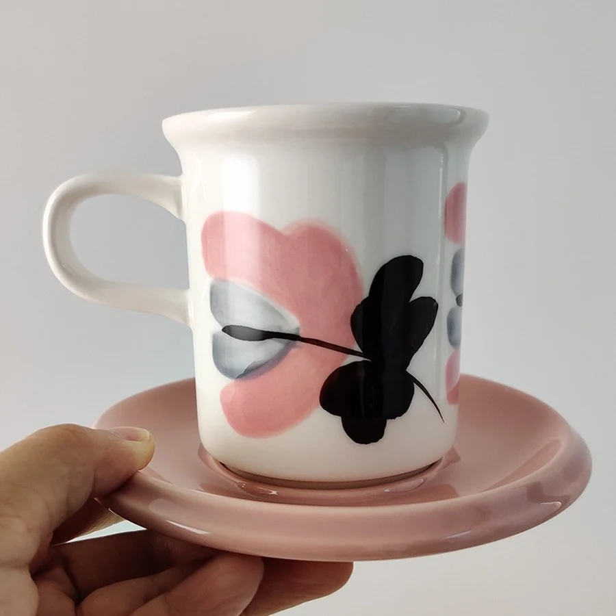 

Ceramic Coffee Mug Creative Spill Proof Cute Water Cute Print Mug Nordic Reusable Tazze Colazione Kitchen Supplies DE50MK