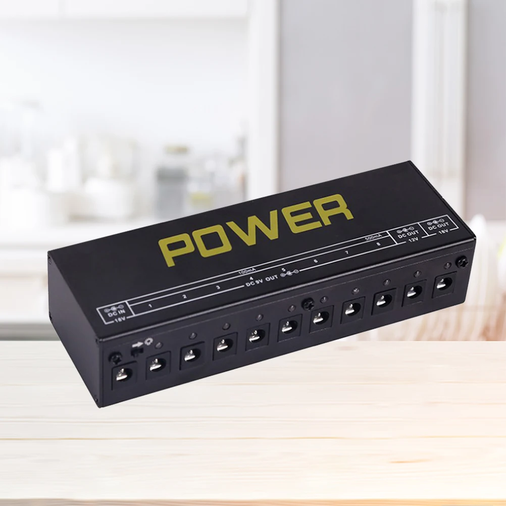 1 шт. источник питания алюминий регулируемый 10 выходов низкий уровень шума 9 В 12 18