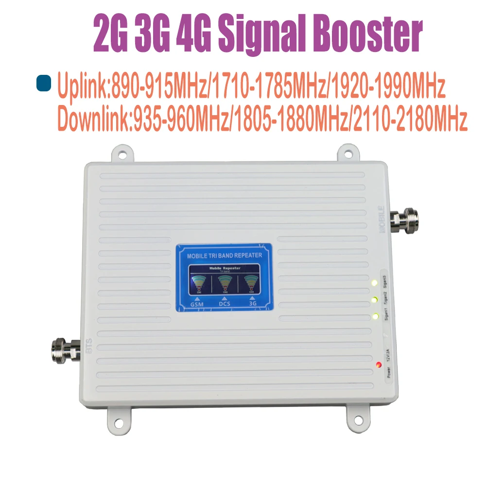 Ретранслятор ZQTMAX 2G 3G 4G gsm dcs усилитель сигнала wcdma lte umts трехдиапазонный сотового с