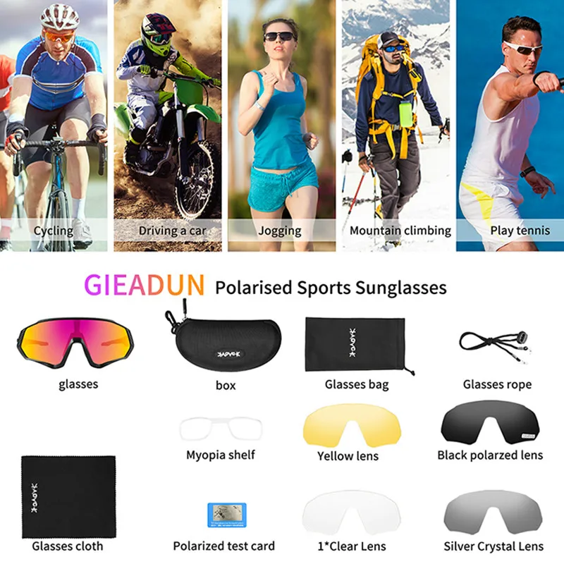 

Kapvoe Bike Sunglasses Motorcycle Fishing Glasses Cycling MTB Road Eyewear Polarized Bicycle Glasses For Men Women Sport Goggles