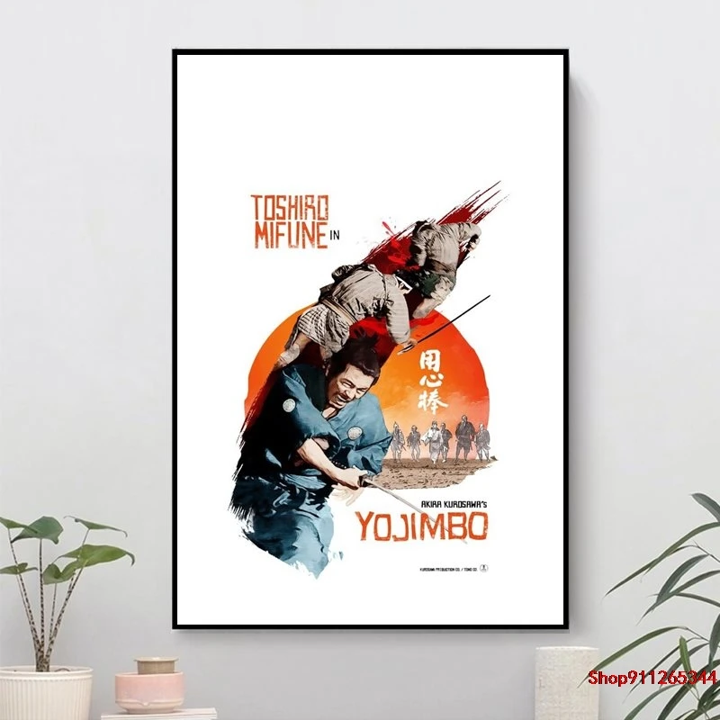 Картина на холсте Akira Kurosawa s Yojimbo постеры и принты стену картины для гостиной дома