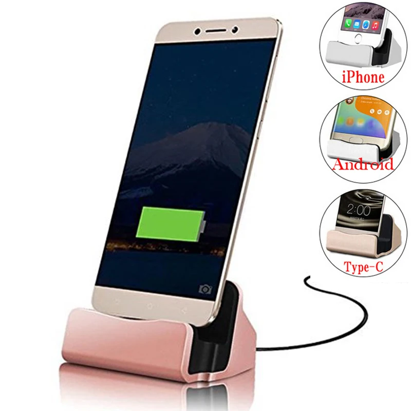 Зарядная док станция с разъемом USB Type C для Samsung A50 A70 A20 A80 M20 M30 A30 A40 A60 iPhone 7 8