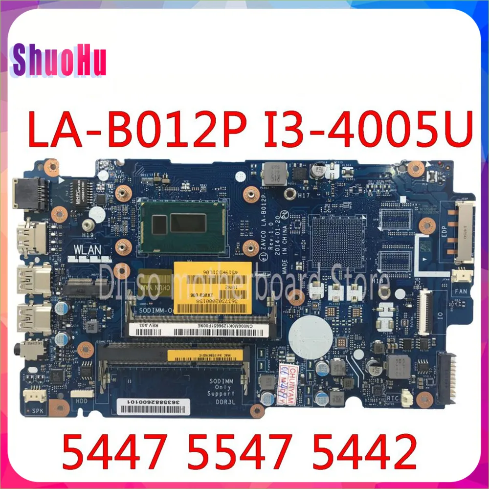 KEFU LA B012P для Dell Inspiron 5447 5547 5442 Материнская плата ноутбука DDR3 HM76 Intel I3 4005U/I3 4030U