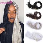 Длинные витые косички Amir Zizi, косички для плетения крючком, синтетические волосы для наращивания, черные, розовые, красные, фиолетовые волосы для плетения крючком