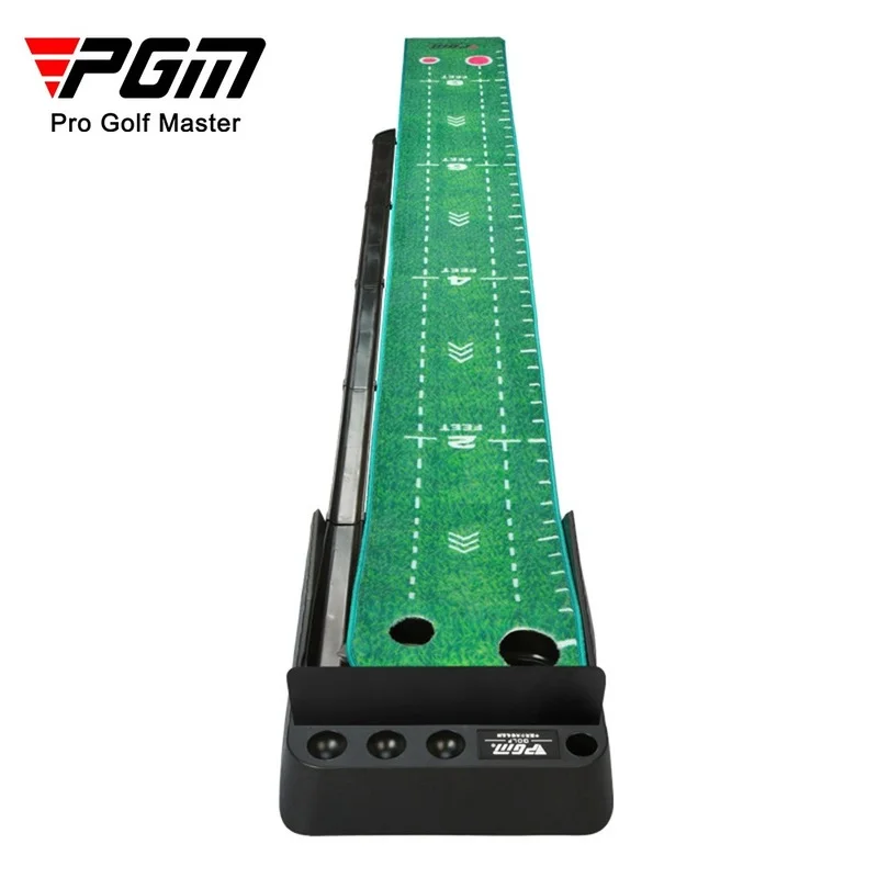 PGM  Indoor Golf Putter Training Mat Putting Green Trainer with Goal Hole Return Track Range Scale Velvet Rug Blanket  golf mat