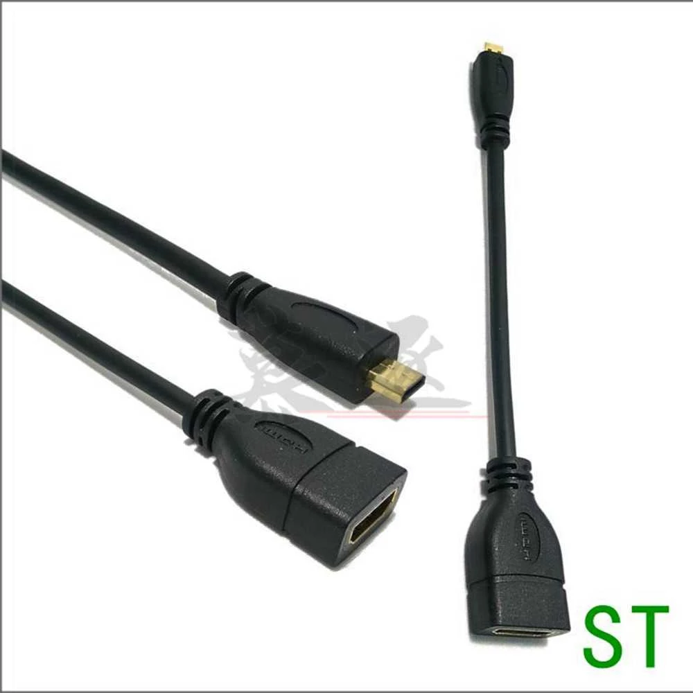 Адаптер Micro HDMI совместимый с Mini штекер гнездо кабельный конвертер для Raspberry Pi 4 GoPro