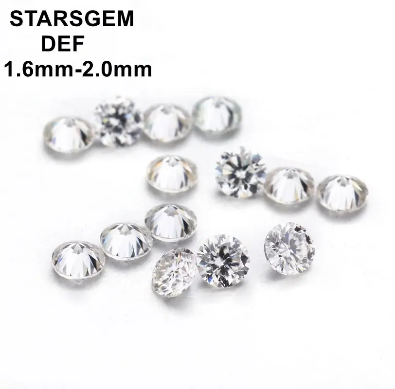 

Wholesale Moissanite DEF 1carat/pack 1.6mm-2.0mm Small Size Loose Gemstones Brilliant Cut