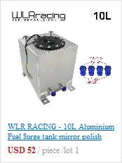 WLR RACING-30L алюминиевый топливный расширительный бак, зеркальный блеск топливных элементов с крышкой/пены внутри, с датчиком WLR-TK68