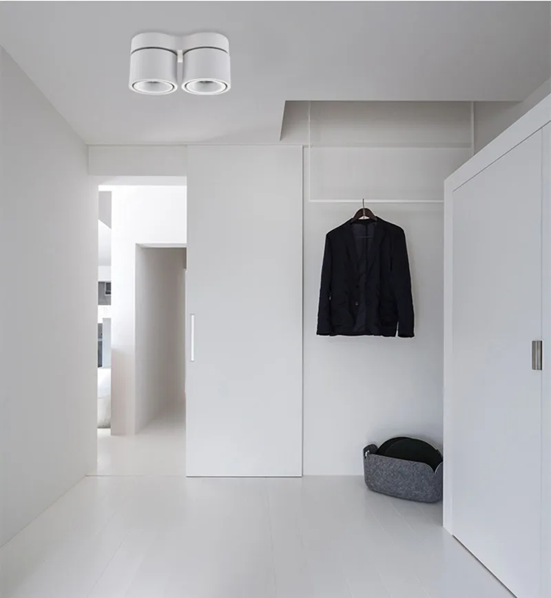 Лампа рассеянного освещения для установки на поверхности светодиодный COB Downlight14W/20 Вт вращающийся Светодиодный точечный светильник потолочный светильник с светодиодный драйвер AC110V/220 V