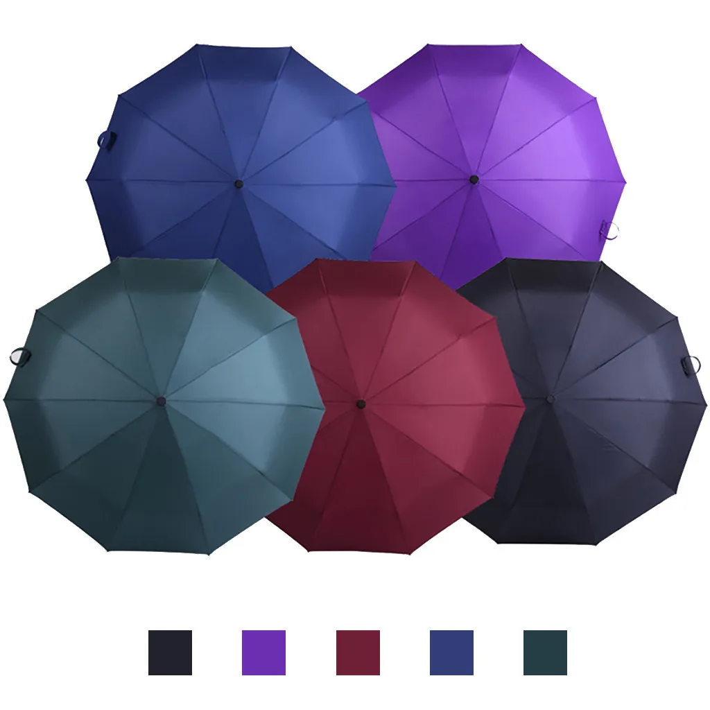 Автоматический зонт Портативный для дождливого дня Ветрозащитный Двойной Слои