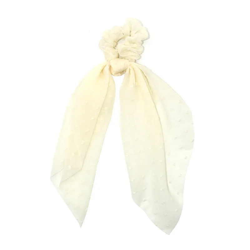 

Women Elegant Dot Bow Elastic Streamers Hair Bands Ponytail Holder Scrunchie Hair Ropes Headband Fashion Hair Accessories