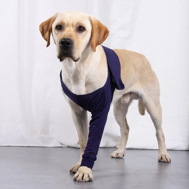 

Комбинезон для собак, мягкий послеоперационный костюм с длинным рукавом для восстановления и защиты передней части ноги после операции, од...