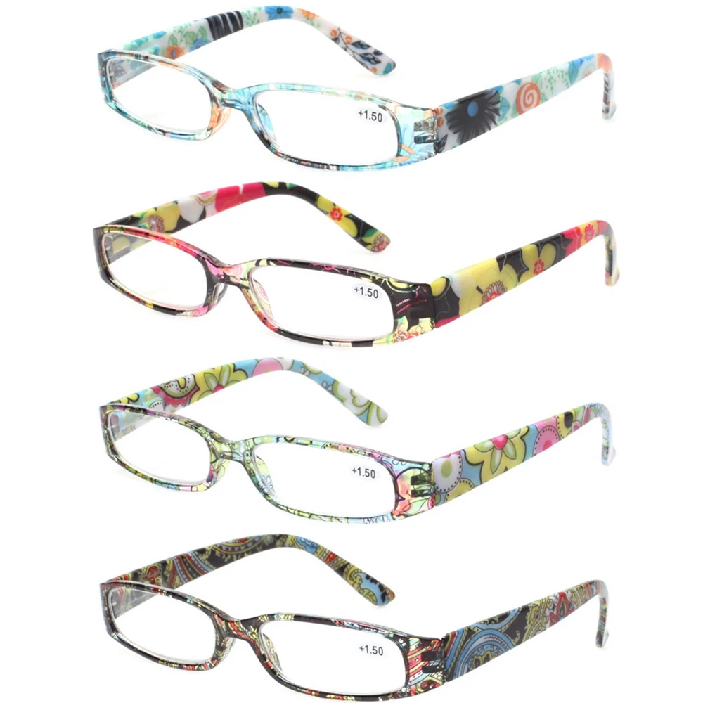 Spring Hinge With Pattern Print Eyeglasses For Women +1.0 +2