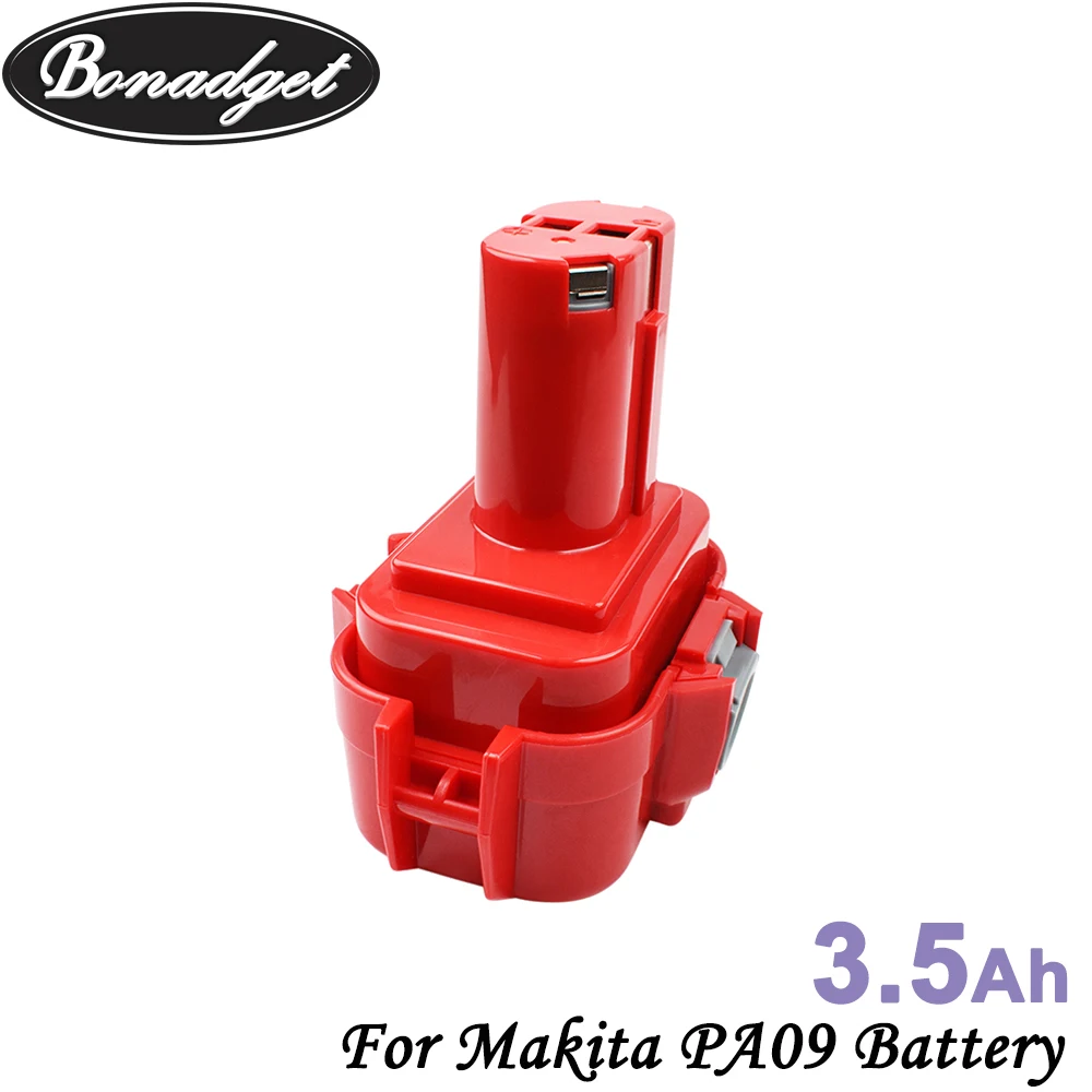 

Bonadget 3500mAh 9.6V Ni-MH For MAKITA 9120 PA09 Rechargeable Battery 9122 9133 9134 9135 9135A 6222D 6260D PA09 6207D 192595-8