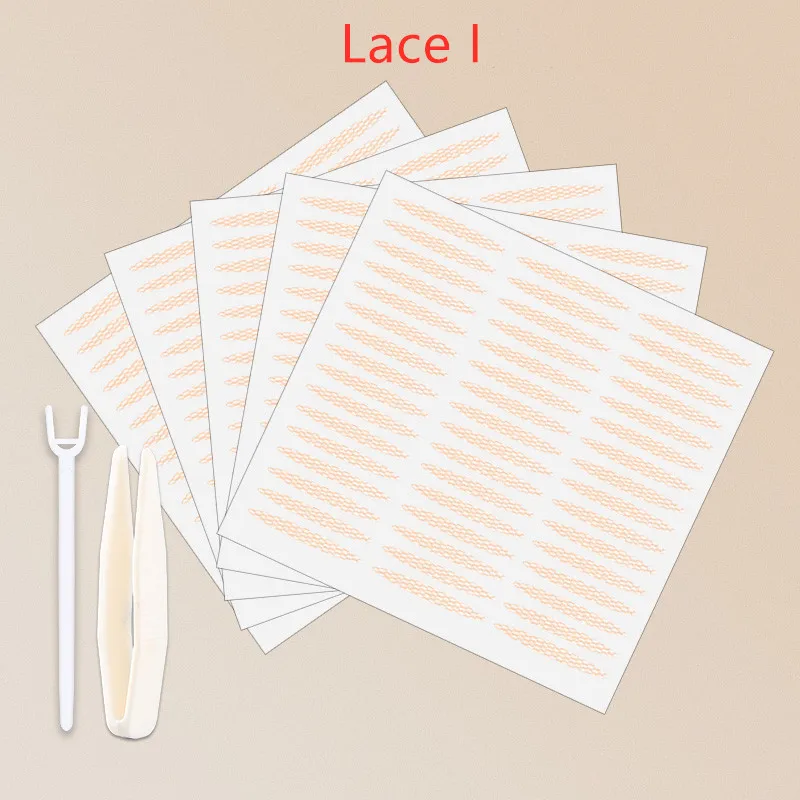 Lace I 240 шт/5 упаковок марлевые сетчатые кружевные невидимые двухслойные Стикеры для век прозрачные невидимые самоклеящиеся Стикеры для век - Цвет: Lace I
