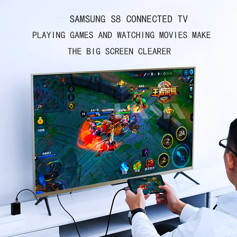 USB C Кабель с разъемом типа к HDMI 4K * 2K HD видео аудио кабель для зарядки Samsung Galaxy S8 S9 S10