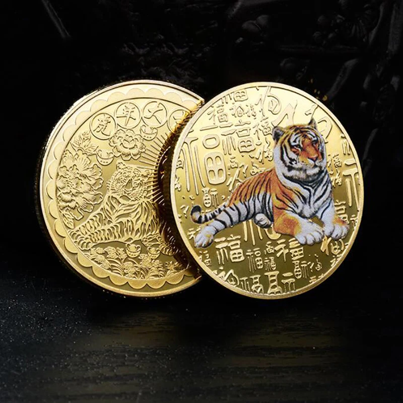 2022 оригинальная памятная монета на новый год Тигра из Китая коллекция