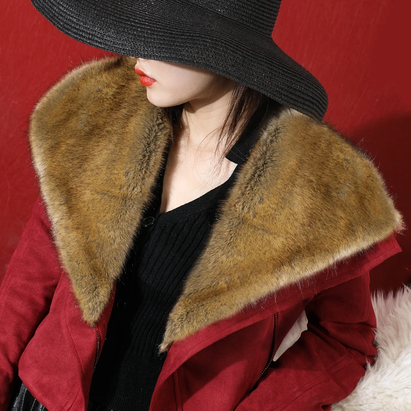 LANMREM 2020 шуба женская короткая Новинка модная мотоциклетная замша с большим