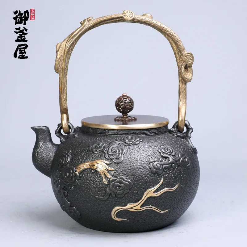 Новинка позолоченный чайник ручной чугунный домашний ежедневный Железный для