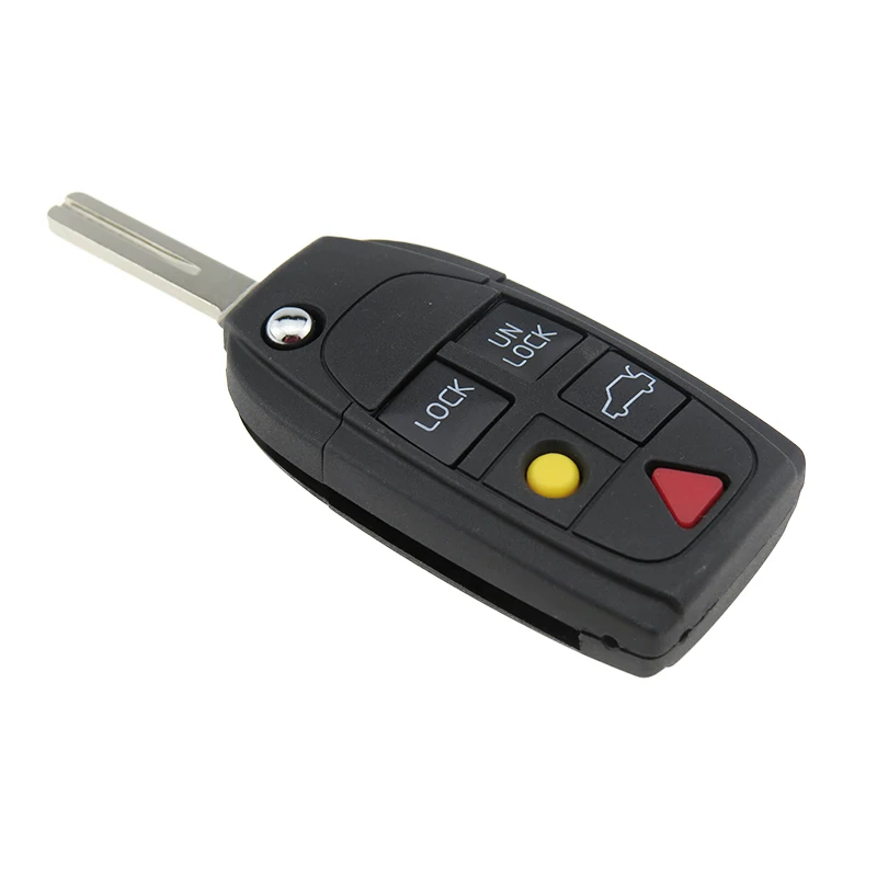 Hi-power Remote Auto Car Key Shell 5 Button Flip Folding Uncut Blade For VOLVO S40 V50 S60 S80 V70 C30 C70 XC70 XC90 Cover | Автомобили и