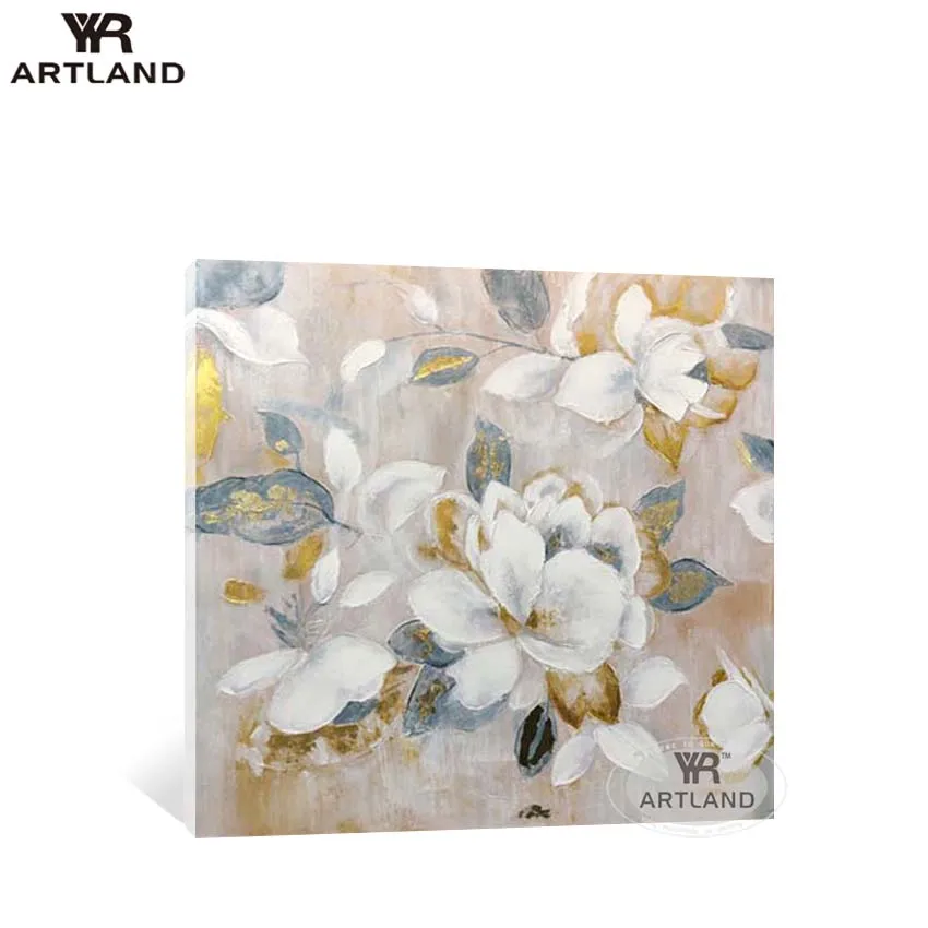 

cuadros para el hogar gold orchid flowers Handmade cavnas oil painting for wall decoration art poster for living room bedroom