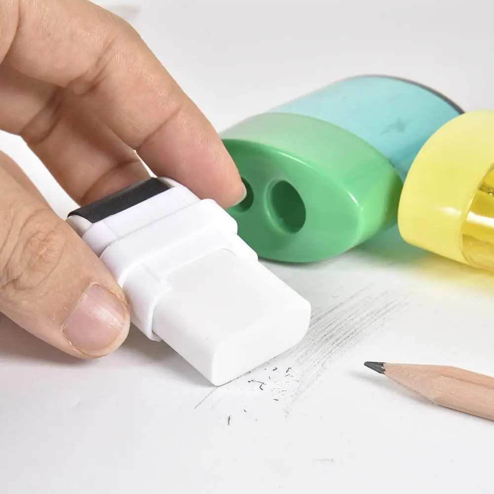 6 шт. Ластики карандаши чехол с роликом для бритья ластик тематикой животных