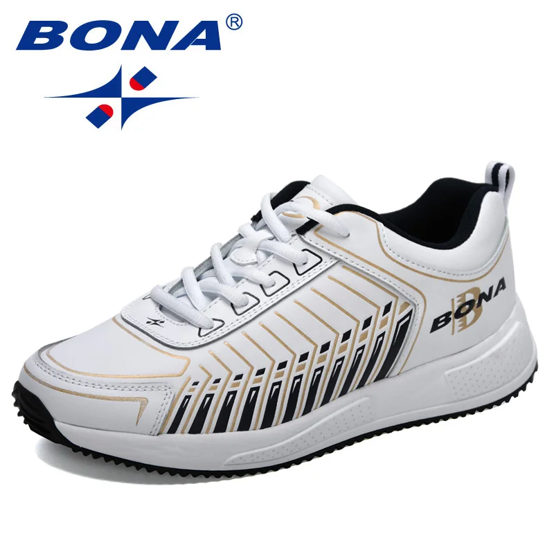 

BONA 2021 New Designers Casual Shoe Men Fashion Platform Height Increasing Sneakers Man Simple Style Leisure Footwear Mansculino