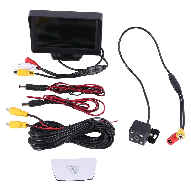 

Car Camera 4.3 Inch +4 Lamp Camera Reversing Image Supplies Car Monitor with Camera Reversing Display Reversing Image