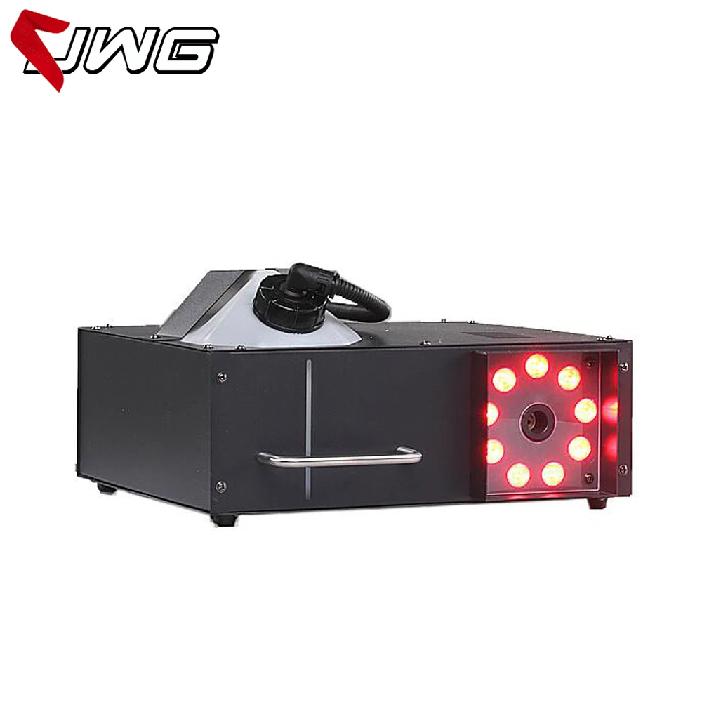 Buy Máquina de humo para fiestas y discotecas, dispositivo de niebla profesional DMX de 1500W, LED 9x3W, RGB, con pulverizador de Color para Dj