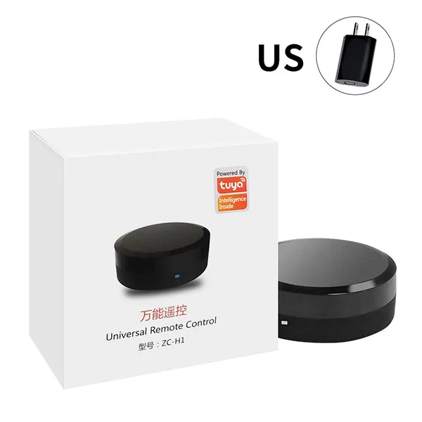 with US adapter Timethinker Tuya Smart IR Hub пульт дистанционного управления Голосовое управление для кондиционера ТВ работа с Alexa Google Home для samsung IOS - Цвет: with US adapter