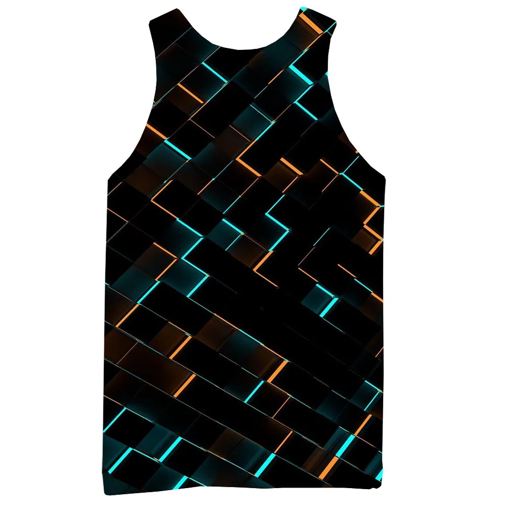 

Graphic Tank Top For Men 3D Print Sleeveless Pattern Top Abstract Tees