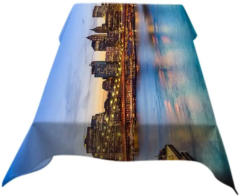 Скатерть прямоугольная с рисунком Нью-Йорка | Дом и сад