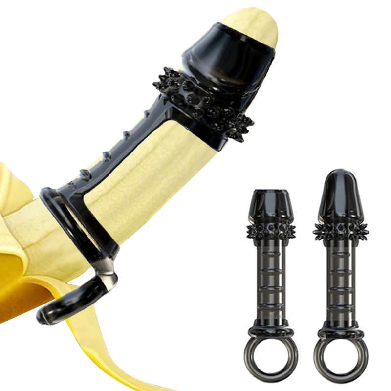 Мужское кольцо рукав для пениса многоразовый презерватив пролонгированный секс