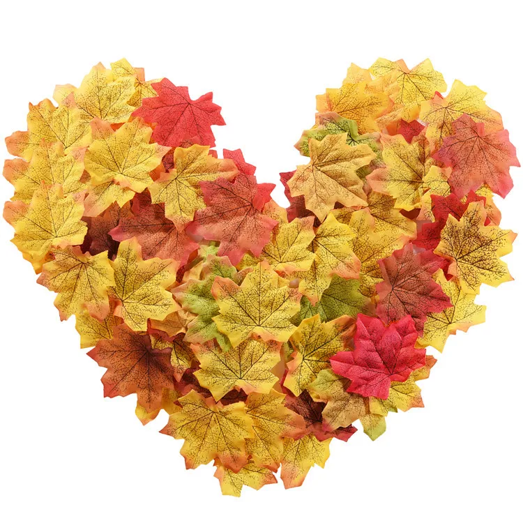 Искусственные кленовые листья 50 шт./компл. DIY шелковые осенние для свадьбы сада