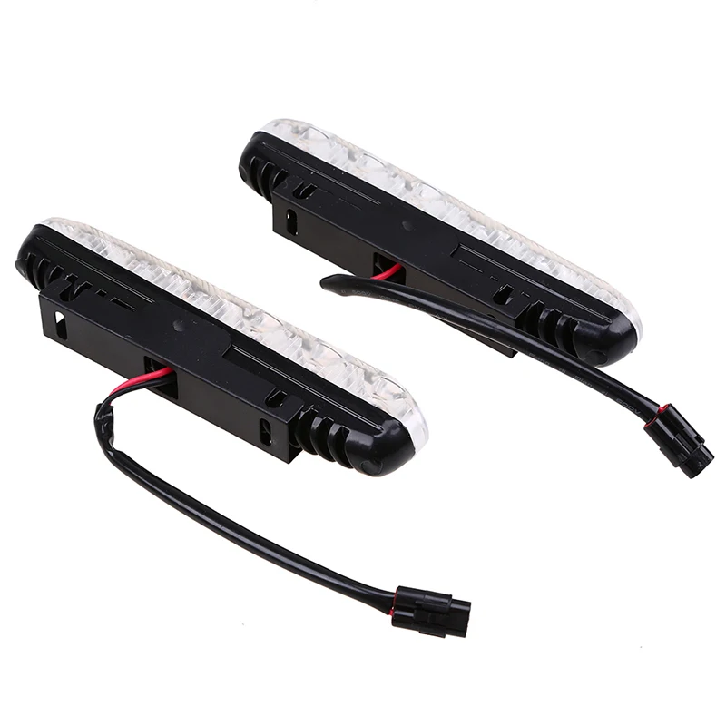 POSSBAYUniversal 6/9 LED s Автомобильные дневные ходовые огни DRL DC 12 15V Светодиодные белые