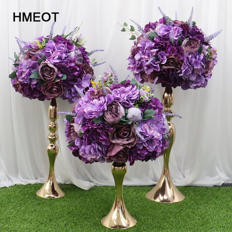 custom made purple Lavender 35/45cm artificial flower ball mix centerpieces arrangement supply decor wedding arch table | Дом и сад