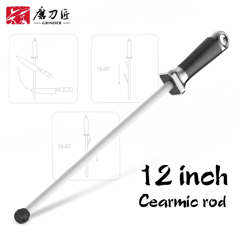 

Hot TAIDEA 12inch Knife Diamond Sharpening rod steel T0829D Professional Kitchen sharpening system knife Grinder sharpener tool