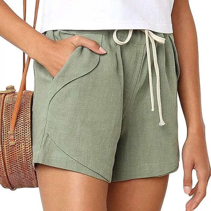 

Casual Women Shorts Cotton and Linen Shorts for Women Loose Summer Shorts Beach Sports Women Clothing