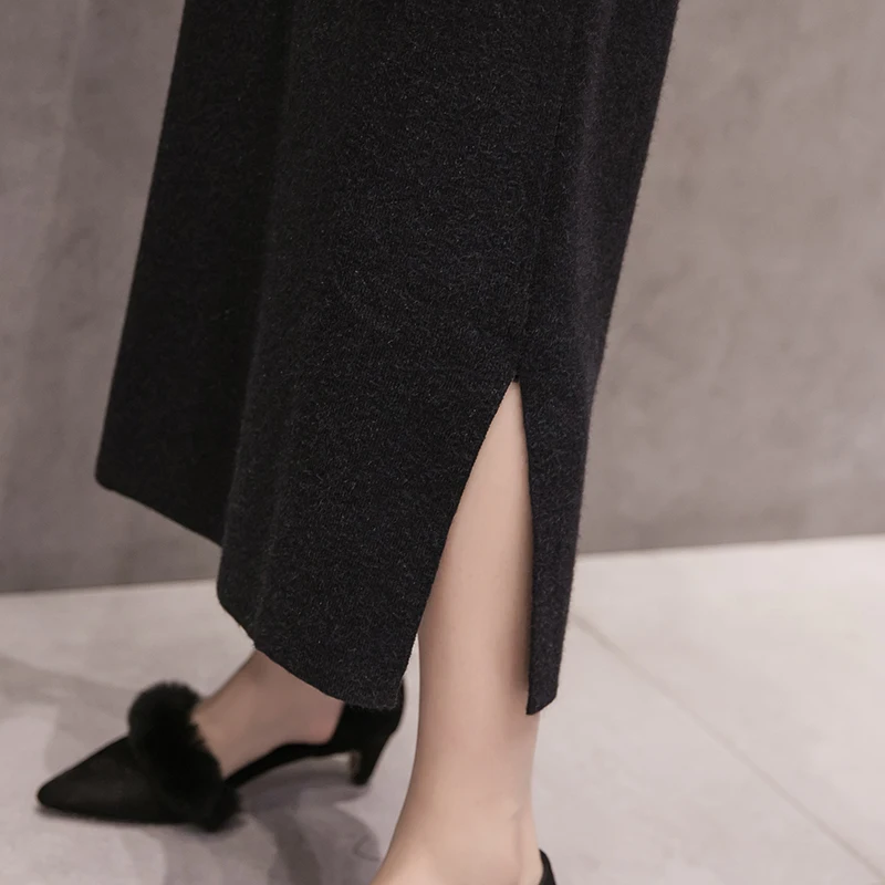 Trytree 2019 Осенняя Зимняя юбка женская повседневная с бантом и высокой талией