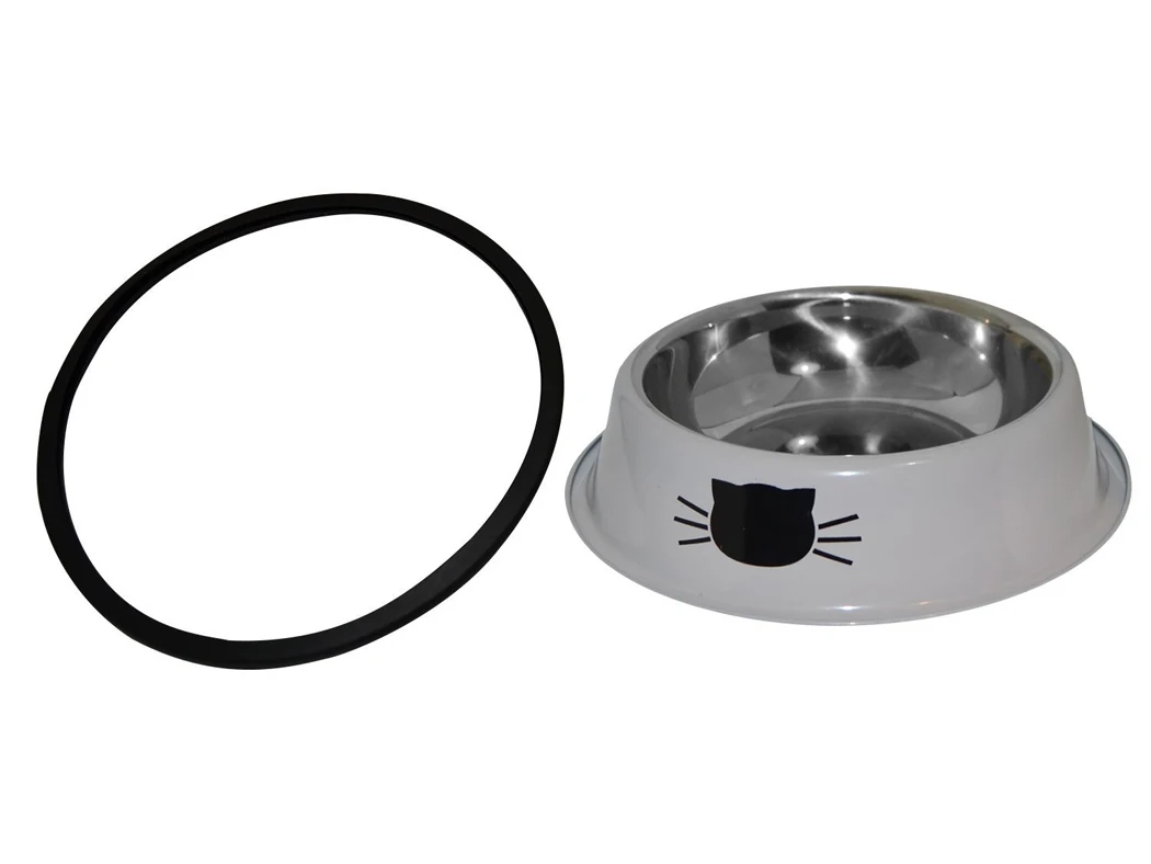 2 шт. миска для домашних животных из нержавеющей стали корма собак кошек водная