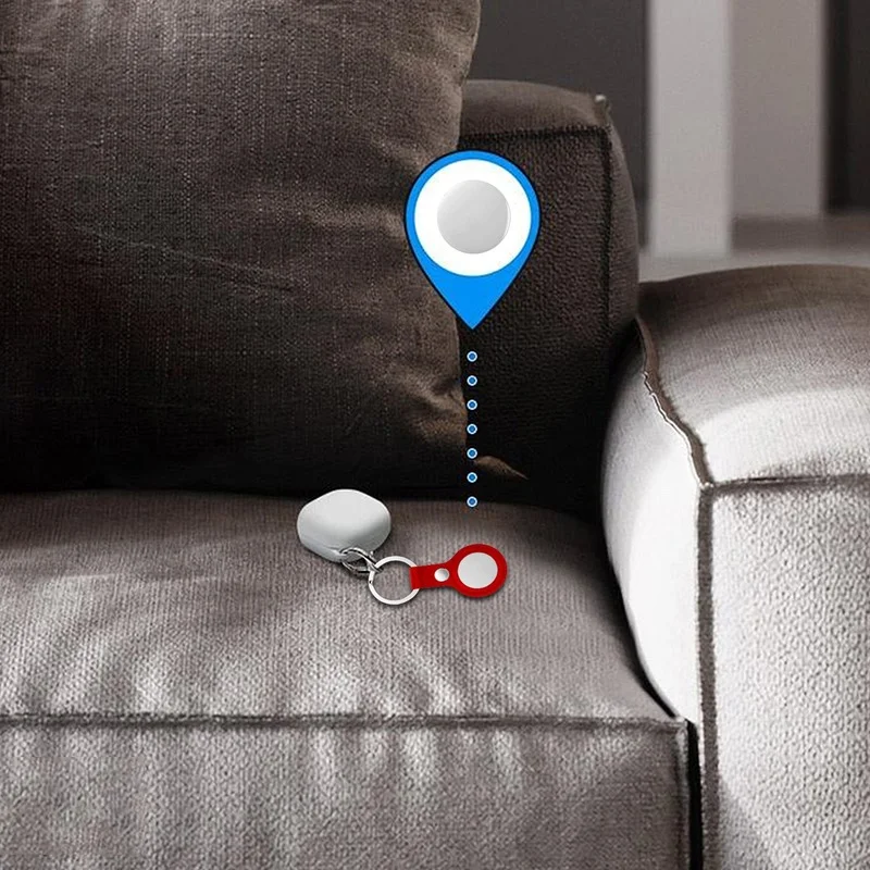 

Silicone Protector Cover with Keychain for AirTags Shockproof Anti-fall Silicone Protective Case Shell for Air Tags 2021 New