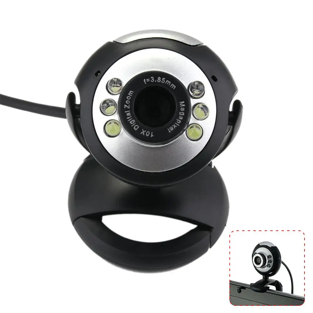 USB 12.0MP 6LED веб камера ночного видения с микрофоном для настольного ПК