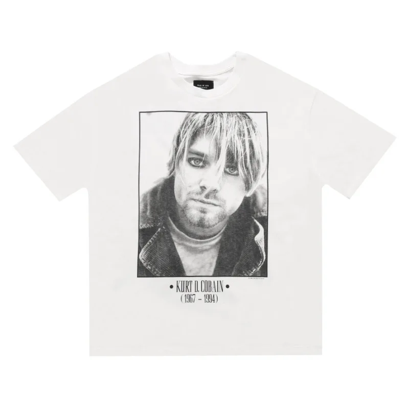 

Fog fear of God Kurt Cobain rock band print short sleeve T-shirt