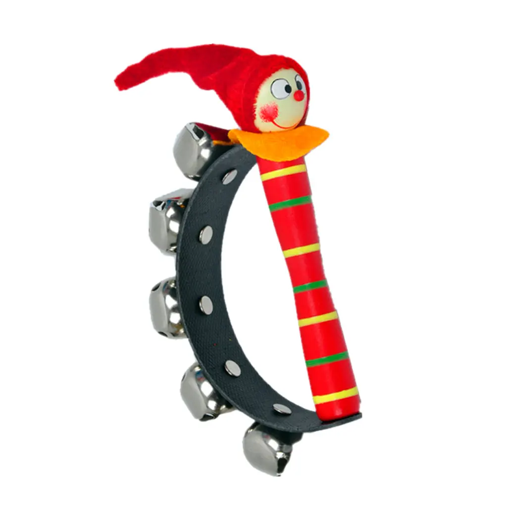 

Metal Hand Bell Tambourine Kids Infant Toddler Rattles Musical Toy Preschool